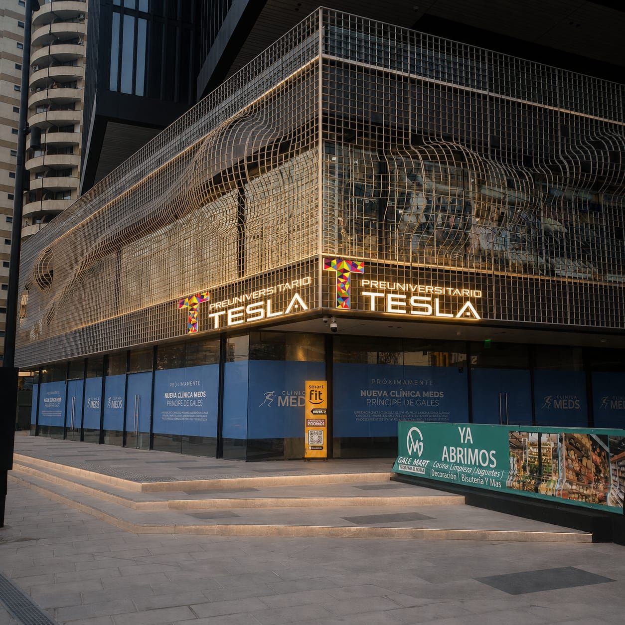 Fachada de una sede Preu Tesla