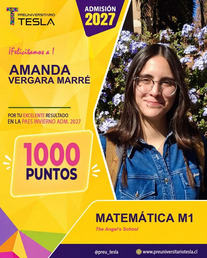 Alumna de Preu Tesla con puntaje máximo
